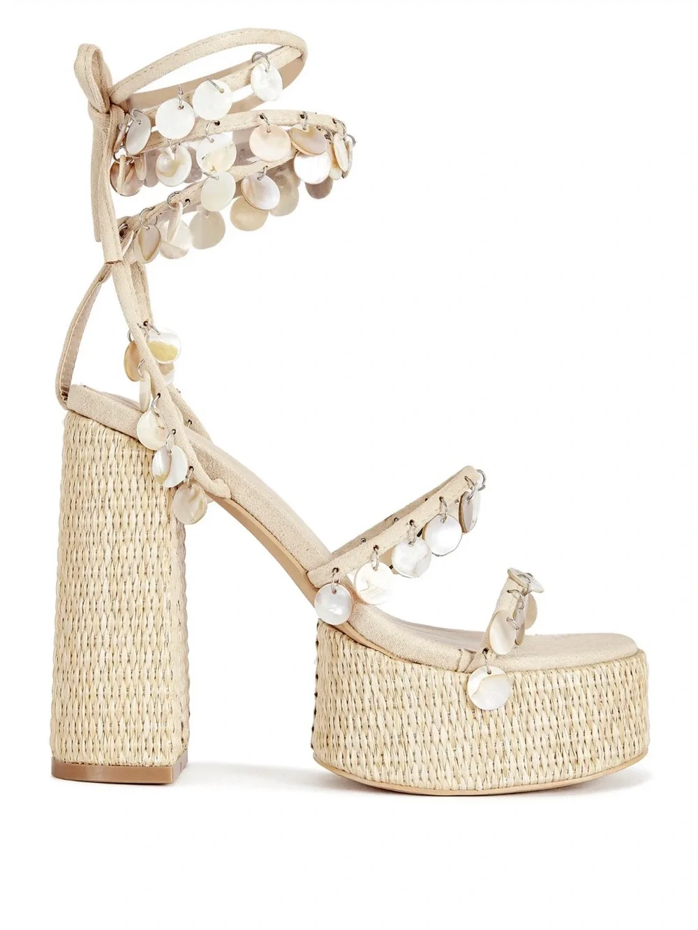 Natural Mother-of-Pearl Platform Sandal - Zazzle